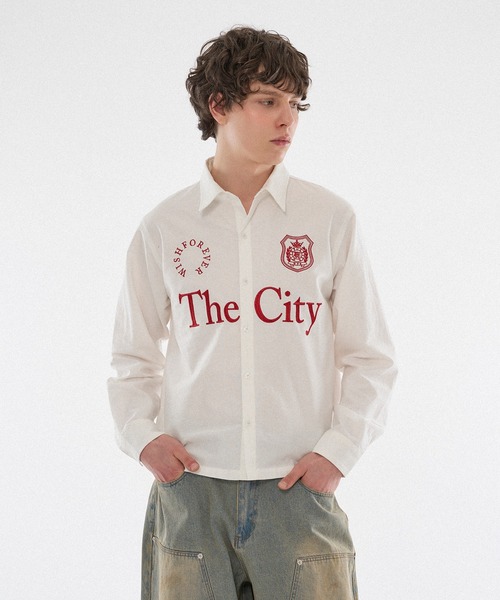 WISH FOR EVER（ウィッシュフォーエバー）の「【 3color / 3size 】ASSORT GAME LOGO EMBROIDERY BASIC SHORT SHIRT（シャツ/ブラウス・メンズ・その他/オフホワイト/ブルー・MEDIUM/LARGE/SMALL）」の14枚目の写真