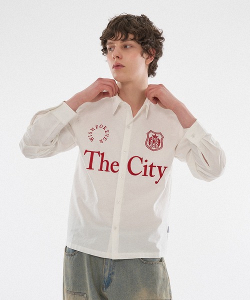 WISH FOR EVER（ウィッシュフォーエバー）の「【 3color / 3size 】ASSORT GAME LOGO EMBROIDERY BASIC SHORT SHIRT（シャツ/ブラウス・メンズ・その他/オフホワイト/ブルー・MEDIUM/LARGE/SMALL）」の17枚目の写真