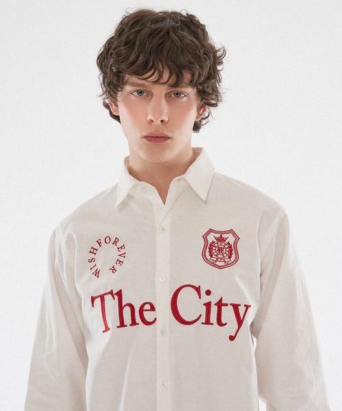 WISH FOR EVER（ウィッシュフォーエバー）の「【 3color / 3size 】ASSORT GAME LOGO EMBROIDERY BASIC SHORT SHIRT（シャツ/ブラウス・メンズ・その他/オフホワイト/ブルー・MEDIUM/LARGE/SMALL）」の21枚目の写真