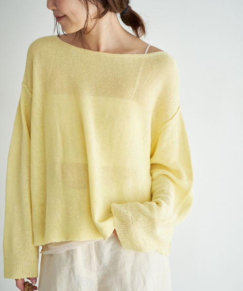 plage（プラージュ）の「brillante loose プルオーバー（ニット/セーター・レディース・アイボリー/グリーン/ブラウン/イエロー・FREE）」の4枚目の写真