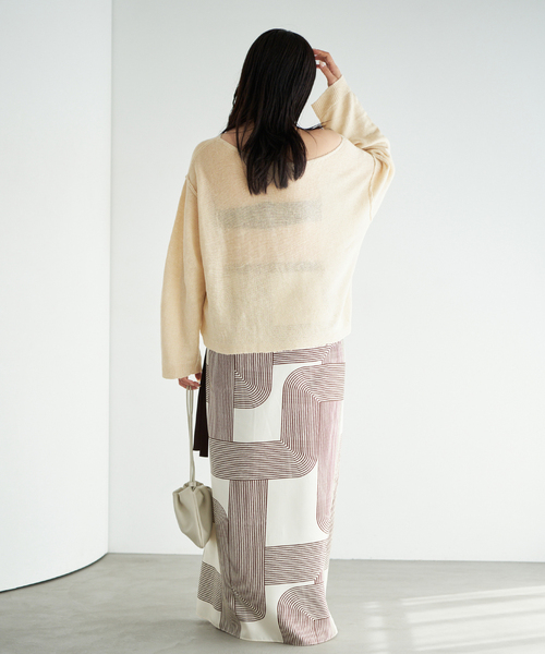 plage（プラージュ）の「brillante loose プルオーバー（ニット/セーター・レディース・アイボリー/グリーン/ブラウン/イエロー・FREE）」の5枚目の写真