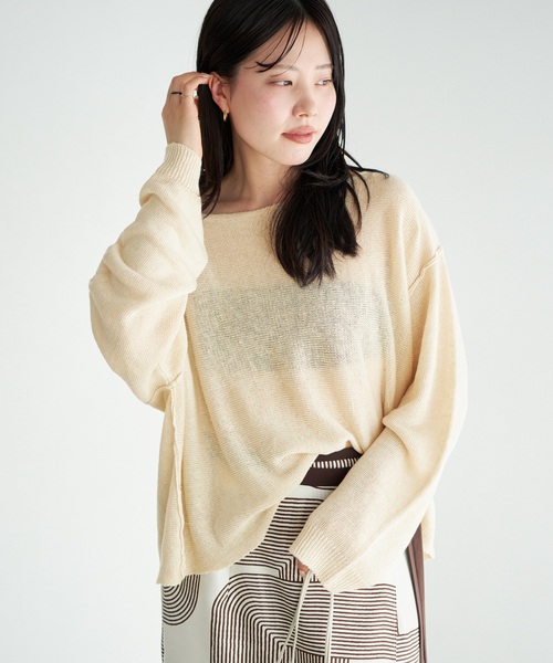 plage（プラージュ）の「brillante loose プルオーバー（ニット/セーター・レディース・アイボリー/グリーン/ブラウン/イエロー・FREE）」の6枚目の写真
