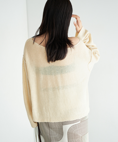 plage（プラージュ）の「brillante loose プルオーバー（ニット/セーター・レディース・アイボリー/グリーン/ブラウン/イエロー・FREE）」の9枚目の写真