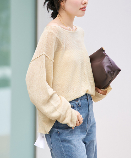 plage（プラージュ）の「brillante loose プルオーバー（ニット/セーター・レディース・アイボリー/グリーン/ブラウン/イエロー・FREE）」の15枚目の写真