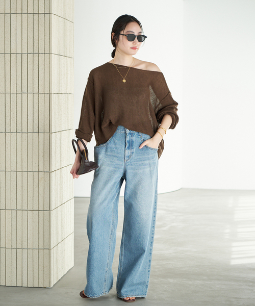 plage（プラージュ）の「brillante loose プルオーバー（ニット/セーター・レディース・アイボリー/グリーン/ブラウン/イエロー・FREE）」の16枚目の写真