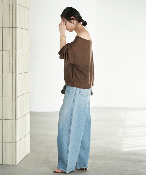 plage（プラージュ）の「brillante loose プルオーバー（ニット/セーター・レディース・アイボリー/グリーン/ブラウン/イエロー・FREE）」の17枚目の写真