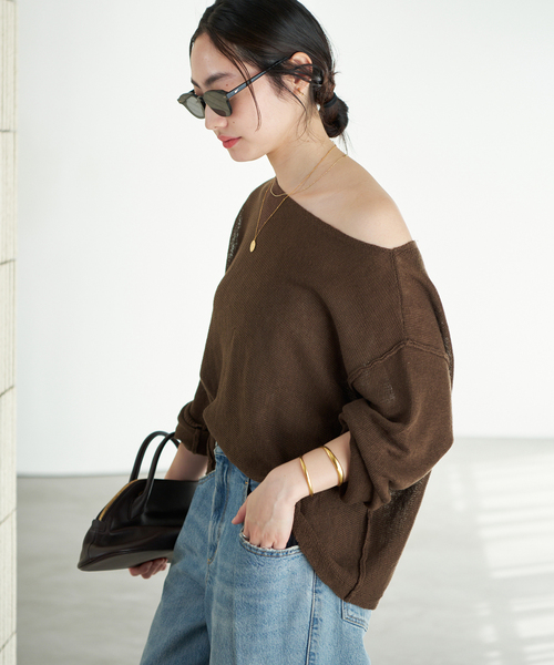 plage（プラージュ）の「brillante loose プルオーバー（ニット/セーター・レディース・アイボリー/グリーン/ブラウン/イエロー・FREE）」の21枚目の写真