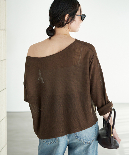 plage（プラージュ）の「brillante loose プルオーバー（ニット/セーター・レディース・アイボリー/グリーン/ブラウン/イエロー・FREE）」の22枚目の写真