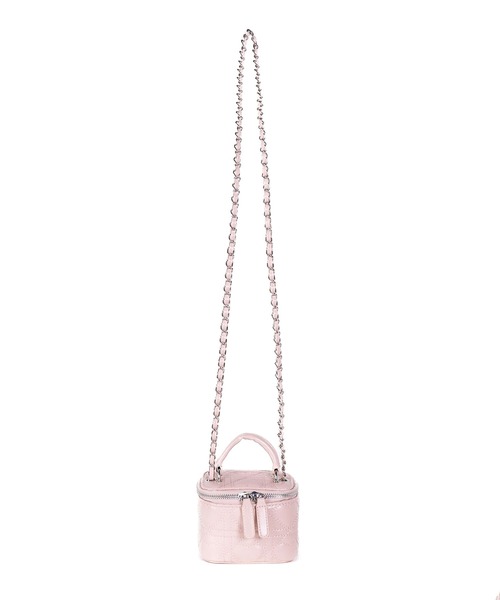 me+em select（ミームセレクト）の「ハートキルティングミニバニティバッグ / heart quilted mini vanity bag（ショルダーバッグ・レディース・ピンク/ブラック/アイボリー・FREE）」の16枚目の写真
