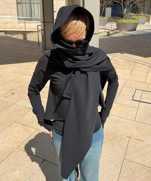 JENNE(ジェンヌ)の「UVカット接触冷感ボレロ(Tシャツ/カットソー・レディース・ホワイト/ブラック・SMALL/MEDIUM/LARGE)」の1枚目の写真