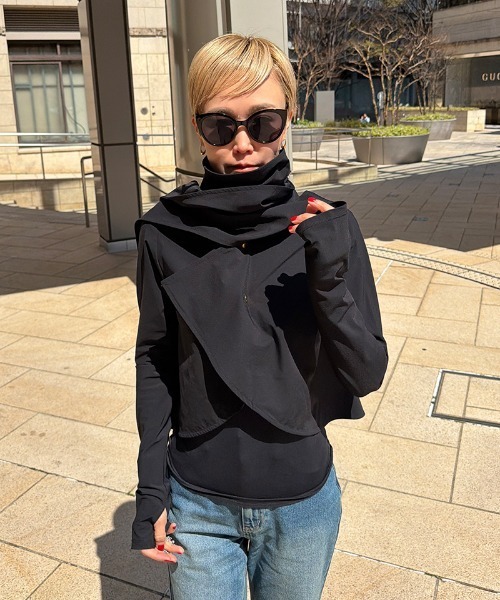 JENNE(ジェンヌ)の「UVカット接触冷感ボレロ(Tシャツ/カットソー・レディース・ホワイト/ブラック・SMALL/MEDIUM/LARGE)」の11枚目の写真