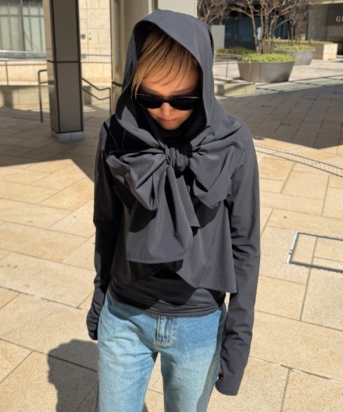 JENNE(ジェンヌ)の「UVカット接触冷感ボレロ(Tシャツ/カットソー・レディース・ホワイト/ブラック・SMALL/MEDIUM/LARGE)」の14枚目の写真