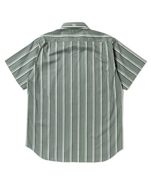 430(フォーサーティ)の「mhs2611- S-S JQ STRIPE SHIRT ストライプシャツ(26-082)(シャツ/ブラウス・メンズ・ブラック/ホワイト/グリーン・3/2/1/0)」の10枚目の写真