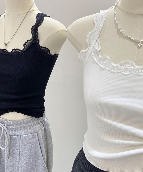 by LEGNA(バイレグナ)の「レースリブキャミソール(キャミソール・レディース・ホワイト/ブラック・LARGE/X-LARGE/MEDIUM/SMALL)」の15枚目の写真