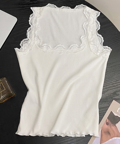 by LEGNA(バイレグナ)の「レースリブキャミソール(キャミソール・レディース・ホワイト/ブラック・LARGE/X-LARGE/MEDIUM/SMALL)」の10枚目の写真