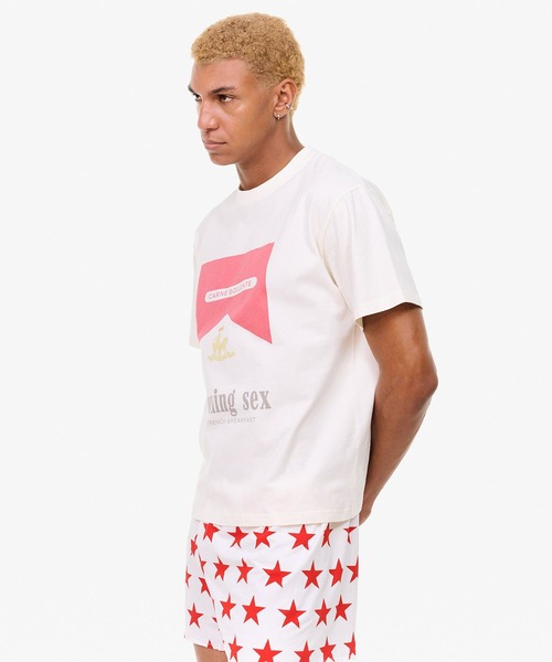 Carne Bollente(カルネボレンテ)の「Breakfast in Bed(Tシャツ/カットソー・メンズ・ホワイト・MEDIUM/LARGE)」の3枚目の写真