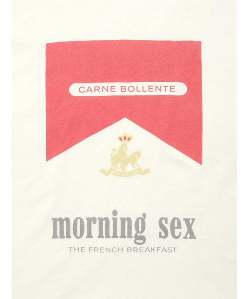 Carne Bollente(カルネボレンテ)の「Breakfast in Bed(Tシャツ/カットソー・メンズ・ホワイト・MEDIUM/LARGE)」の4枚目の写真