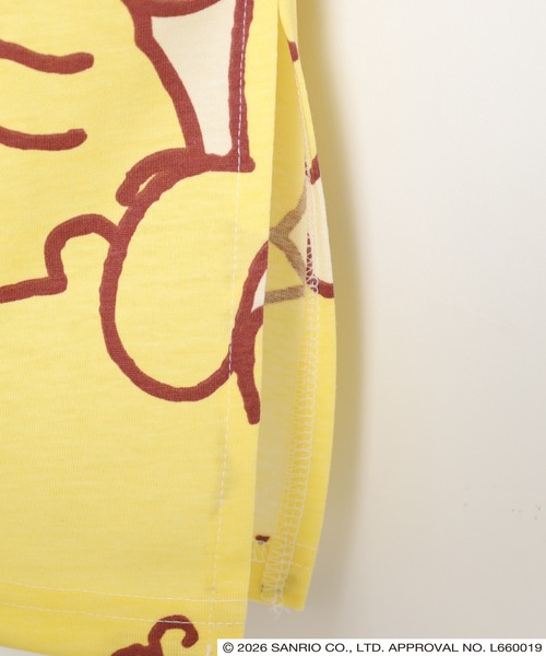 sanrio(サンリオ)の「サンリオキャラクターズ 総柄BIGTシャツ 半袖(Tシャツ/カットソー・レディース・ネイビー/サックスブルー/ホワイト/ピンクベージュ/アイボリー/サックスブルー系/ライトグリーン系・L/M/LL)」の10枚目の写真