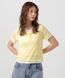 レイヤードライクヘンリー半袖Tシャツ