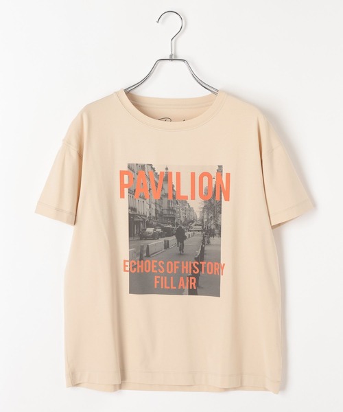 BAYFLOW（ベイフロー）の「[なめらかな肌触り]スムースタッチロゴ半袖Tシャツ（Tシャツ/カットソー・レディース・ベージュ/ダークブラウン/ブルー/オフホワイト/ブラック/カーキ・SMALL/MEDIUM）」の22枚目の写真