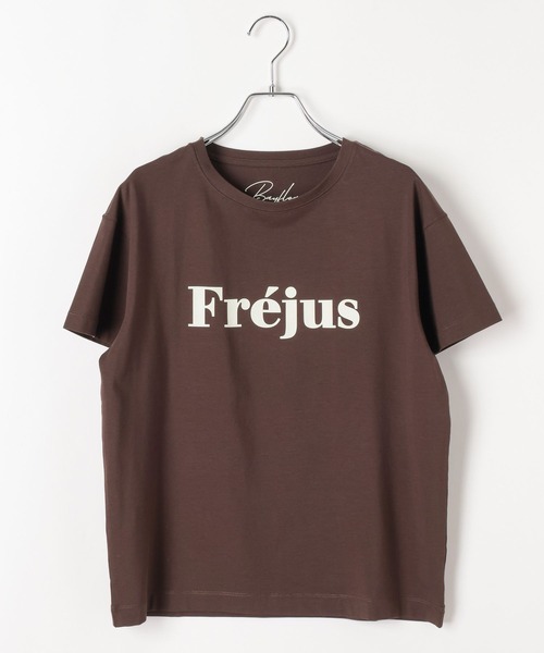 BAYFLOW（ベイフロー）の「[なめらかな肌触り]スムースタッチロゴ半袖Tシャツ（Tシャツ/カットソー・レディース・ベージュ/ダークブラウン/ブルー/オフホワイト/ブラック/カーキ・SMALL/MEDIUM）」の21枚目の写真