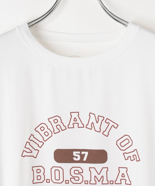 BAYFLOW（ベイフロー）の「[なめらかな肌触り]スムースタッチロゴ半袖Tシャツ（Tシャツ/カットソー・レディース・ベージュ/ダークブラウン/ブルー/オフホワイト/ブラック/カーキ・SMALL/MEDIUM）」の16枚目の写真