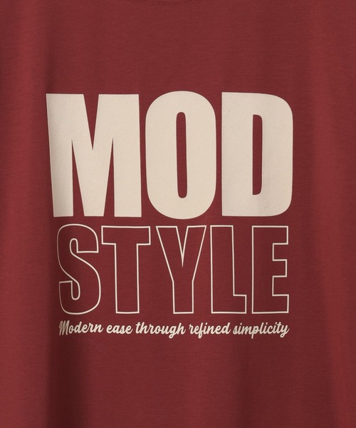 BAYFLOW（ベイフロー）の「[なめらかな肌触り]スムースタッチロゴ半袖Tシャツ（Tシャツ/カットソー・レディース・ベージュ/ダークブラウン/ブルー/オフホワイト/ブラック/カーキ/ライトグリーン/ホワイト/ピンク/レッド・SMALL/MEDIUM）」の18枚目の写真