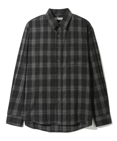 BASEMOMENT(ベースモーメント)の「ピグメントダイチェックシャツブラック(シャツ/ブラウス・メンズ・その他・M/L/XL)」の2枚目の写真