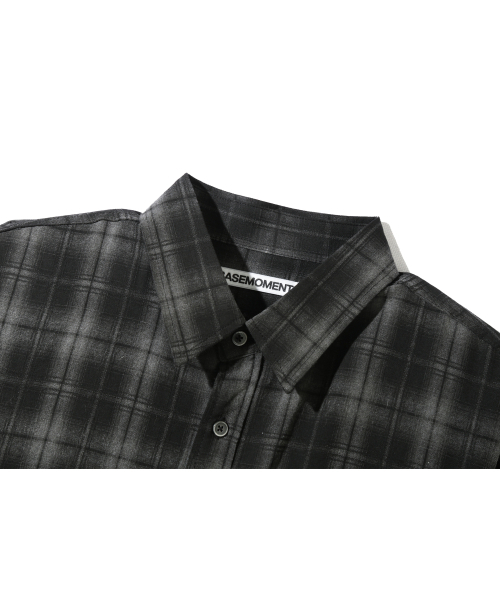BASEMOMENT(ベースモーメント)の「ピグメントダイチェックシャツブラック(シャツ/ブラウス・メンズ・その他・M/L/XL)」の4枚目の写真