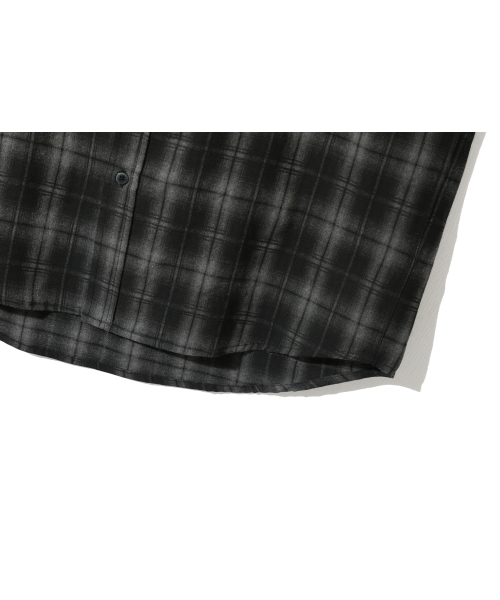 BASEMOMENT(ベースモーメント)の「ピグメントダイチェックシャツブラック(シャツ/ブラウス・メンズ・その他・M/L/XL)」の6枚目の写真
