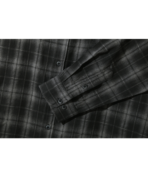 BASEMOMENT(ベースモーメント)の「ピグメントダイチェックシャツブラック(シャツ/ブラウス・メンズ・その他・M/L/XL)」の7枚目の写真