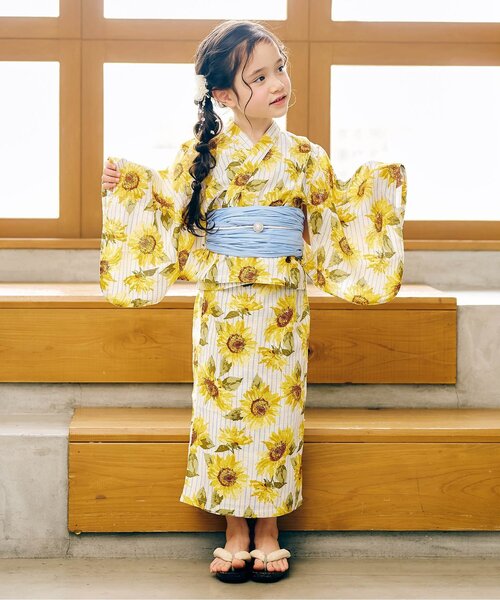 apres les cours（アプレレクール）の「パール・リボン帯飾り（和装小物・キッズ・ピンク/オフホワイト・FREE）」の3枚目の写真