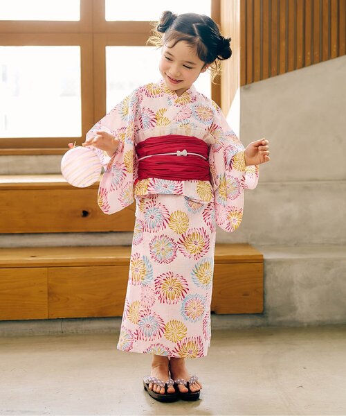 apres les cours（アプレレクール）の「パール・リボン帯飾り（和装小物・キッズ・ピンク/オフホワイト・FREE）」の4枚目の写真