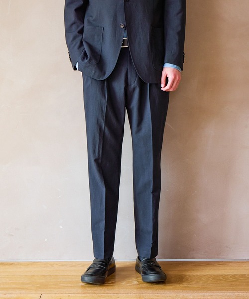 GLOBAL WORK(グローバルワーク)の「リネンブレンドパンツ/Salon de GW/634637(その他パンツ・メンズ・ネイビー/ダークブラウン・LARGE/X-LARGE/SMALL/MEDIUM)」の2枚目の写真