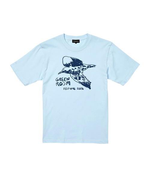 GREENROOM(グリーンルーム)の「【GREENROOM FESTIVAL / グリーンルーム フェスティバル】RUSS POPE × GREENROOM FESTIVAL 26 TEE(Tシャツ/カットソー・メンズ・ライトブルーグレー・X-LARGE/LARGE/MEDIUM)」の1枚目の写真