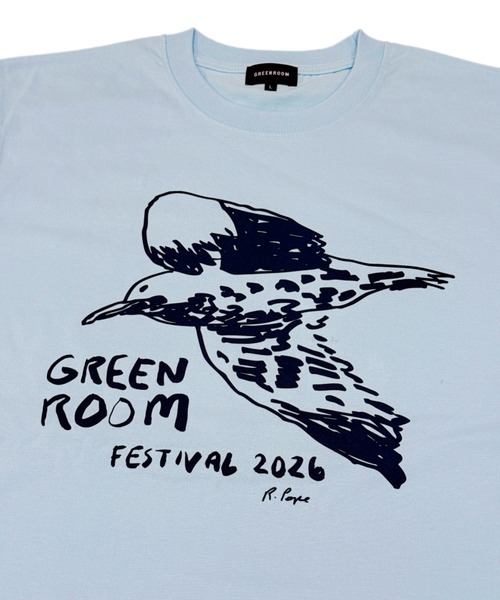 GREENROOM(グリーンルーム)の「【GREENROOM FESTIVAL / グリーンルーム フェスティバル】RUSS POPE × GREENROOM FESTIVAL 26 TEE(Tシャツ/カットソー・メンズ・ライトブルーグレー・X-LARGE/LARGE/MEDIUM)」の2枚目の写真
