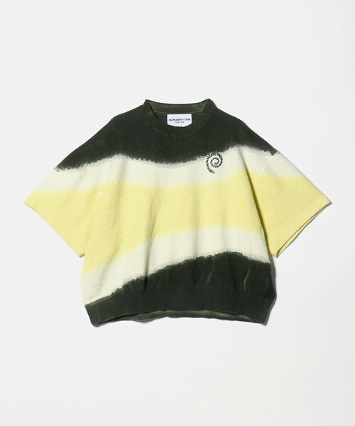 6(ロク)の「【別注】<NOMARHYTHM TEXTILE for 6>DYE SWEAT SHORT SLEEVE/スウェット(スウェット・レディース・ライトブルー/イエロー・FREE)」の2枚目の写真