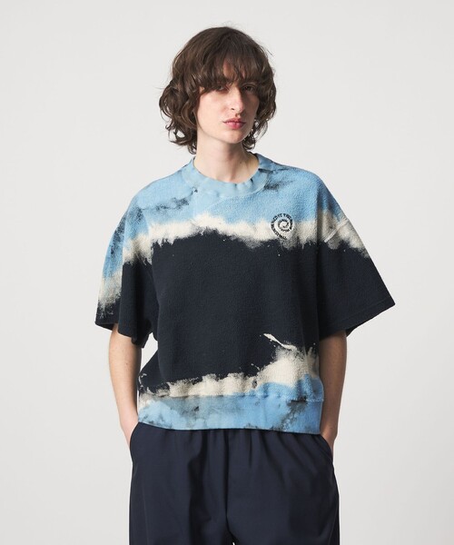 6(ロク)の「【別注】<NOMARHYTHM TEXTILE for 6>DYE SWEAT SHORT SLEEVE/スウェット(スウェット・レディース・ライトブルー/イエロー・FREE)」の3枚目の写真