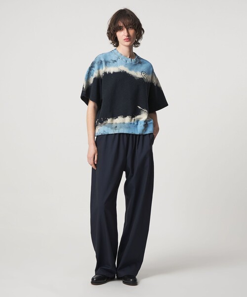 6(ロク)の「【別注】<NOMARHYTHM TEXTILE for 6>DYE SWEAT SHORT SLEEVE/スウェット(スウェット・レディース・ライトブルー/イエロー・FREE)」の4枚目の写真