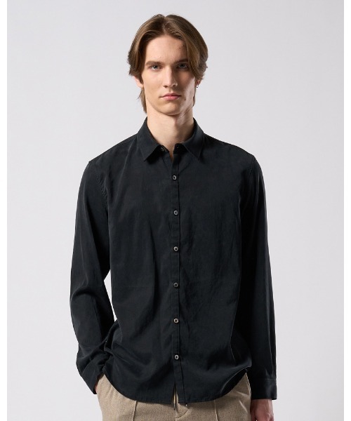 wjk(ダヴルジェイケイ)の「cupuro fibril dress shirt(シャツ/ブラウス・メンズ・ホワイト/ブラック/ダークカーキ・SMALL/MEDIUM/LARGE/X-LARGE)」の2枚目の写真