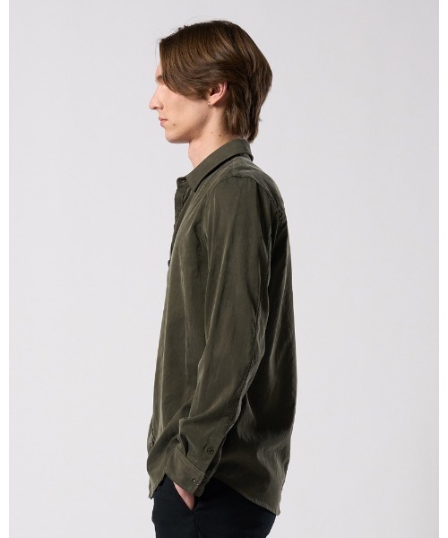 wjk(ダヴルジェイケイ)の「cupuro fibril dress shirt(シャツ/ブラウス・メンズ・ホワイト/ブラック/ダークカーキ・SMALL/MEDIUM/LARGE/X-LARGE)」の6枚目の写真