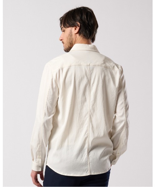 wjk(ダヴルジェイケイ)の「cupuro fibril dress shirt(シャツ/ブラウス・メンズ・ホワイト/ブラック/ダークカーキ・SMALL/MEDIUM/LARGE/X-LARGE)」の11枚目の写真