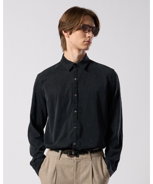 wjk(ダヴルジェイケイ)の「cupuro fibril dress shirt(シャツ/ブラウス・メンズ・ホワイト/ブラック/ダークカーキ・SMALL/MEDIUM/LARGE/X-LARGE)」の16枚目の写真
