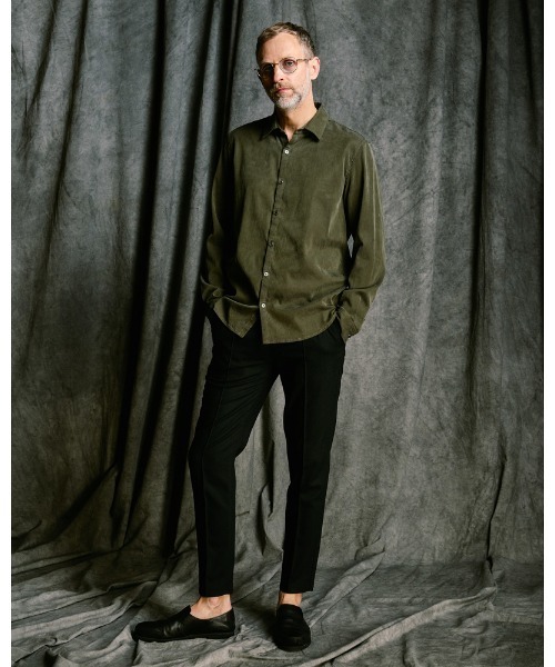 wjk(ダヴルジェイケイ)の「cupuro fibril dress shirt(シャツ/ブラウス・メンズ・ホワイト/ブラック/ダークカーキ・SMALL/MEDIUM/LARGE/X-LARGE)」の19枚目の写真
