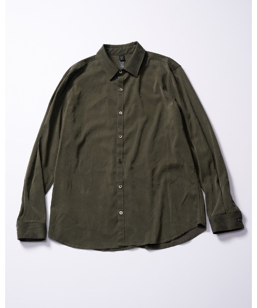 wjk(ダヴルジェイケイ)の「cupuro fibril dress shirt(シャツ/ブラウス・メンズ・ホワイト/ブラック/ダークカーキ・SMALL/MEDIUM/LARGE/X-LARGE)」の4枚目の写真