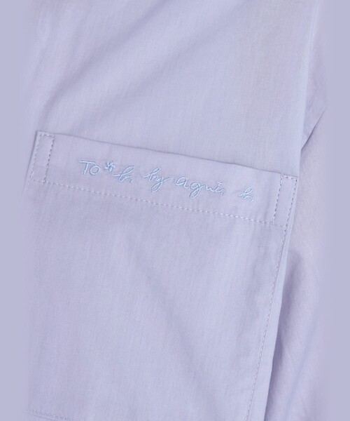 To b. by agnes b.（トゥービーバイアニエスベー）の「ボックスカット 半袖 シャツ（シャツ/ブラウス・レディース・ブルー・40/38/36）」の7枚目の写真