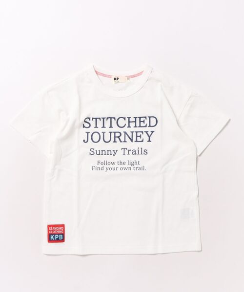 KP BOY(ケーピーボーイ)の「【GOOD PRICE】 ロゴ半袖Tシャツ(Tシャツ/カットソー・キッズ・オフホワイト/ブルー/ブラック・120cm/130cm/140cm/150cm/160cm)」の1枚目の写真