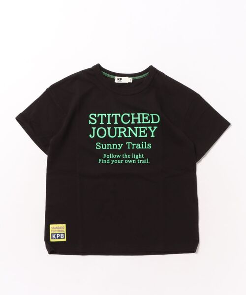 KP BOY(ケーピーボーイ)の「【GOOD PRICE】 ロゴ半袖Tシャツ(Tシャツ/カットソー・キッズ・オフホワイト/ブルー/ブラック・120cm/130cm/140cm/150cm/160cm)」の2枚目の写真