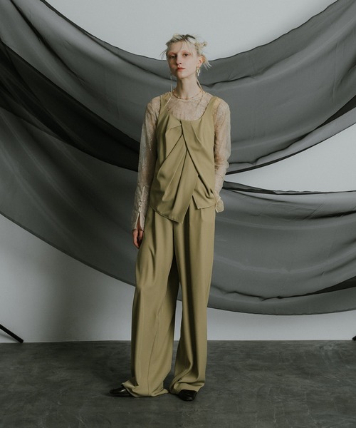 Oblique cross top pants set（パンツドレス）｜et.UNiVER（エト