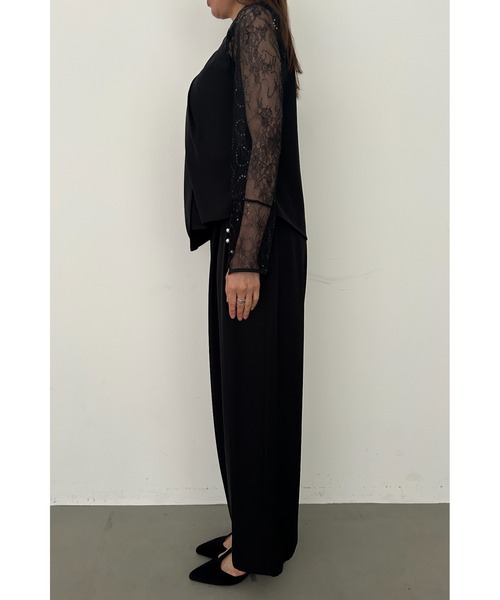et.UNiVER(エトユニベール)の「Oblique cross top pants set(パンツドレス・レディース・ブラック/ブラウン/イエロー・LARGE/MEDIUM/SMALL)」の11枚目の写真